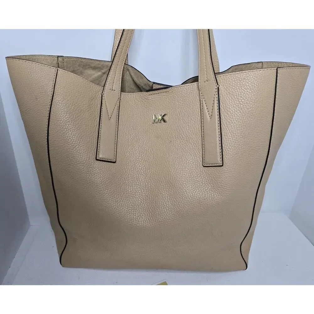 Michael Kors Junie Large Leather Tote Bag Butternut 17x13